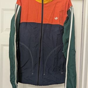 Adidas Men's Red, Navy, and Green Windbreaker